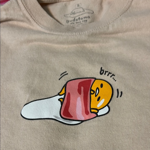 The lazy egg Casual Beige Graphic Tee - Picture 1 of 6